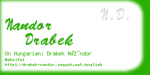 nandor drabek business card